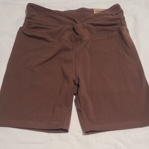 PINK Victoria's Secret Active High Waist Brown Bike Shorts Medium